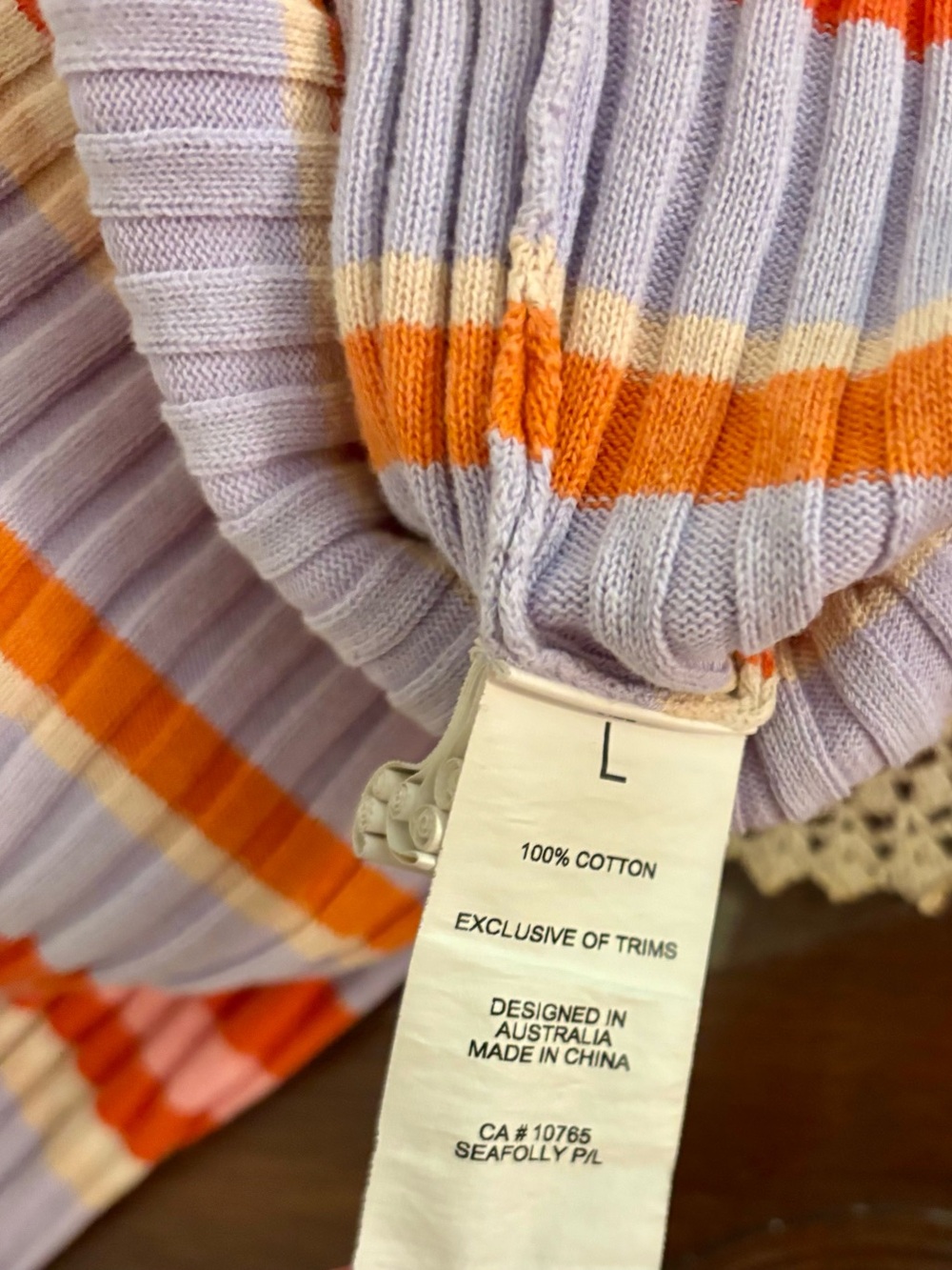Seafolly, Summer Sherbet Cotton Midi Dress, size L - Picture 4 of 5